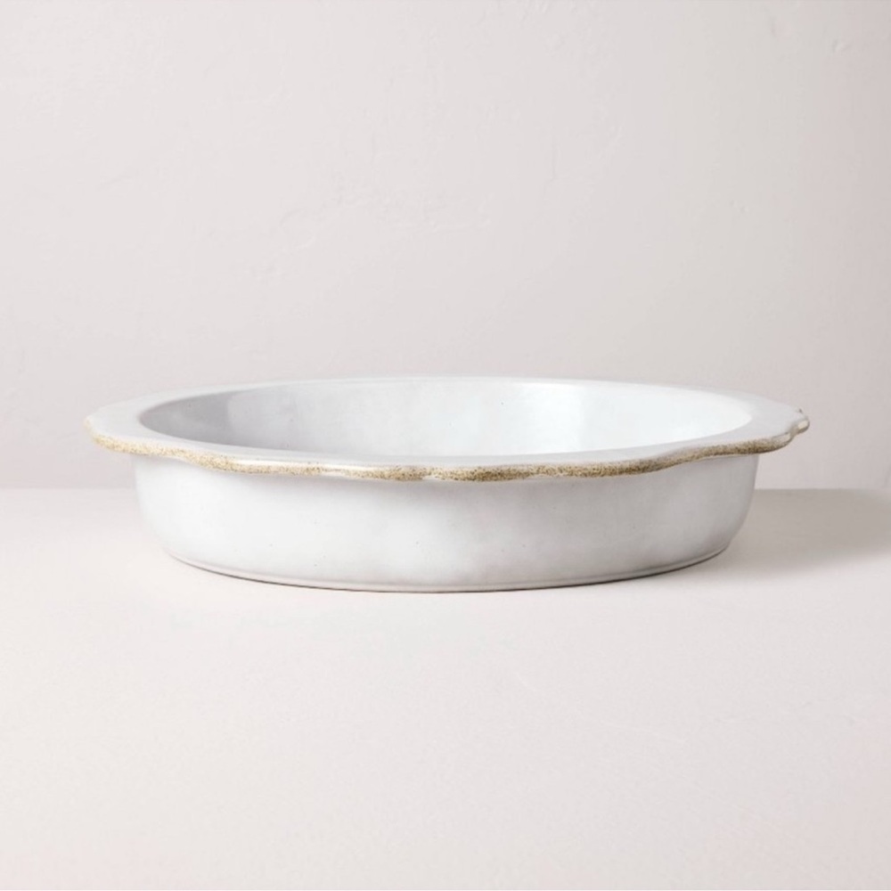 Carved Edge Cream Pie Plate Hearth & Hand with Magnolia